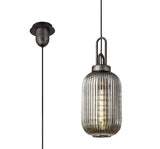 ACH5650 Achernar 1 Light Ceiling Pendant Aged Pewter/Smoked