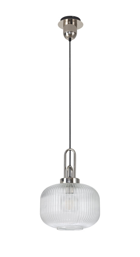 ACH6150 Achernar 1 Light Ceiling Pendant Polished Nickel/Clear