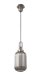 ACH6750 Achernar 1 Light Ceiling Pendant Antique Silver/Smoked