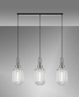 ACH8850 Achernar 3 Light Ceiling Pendant Polished Nickel/Clear