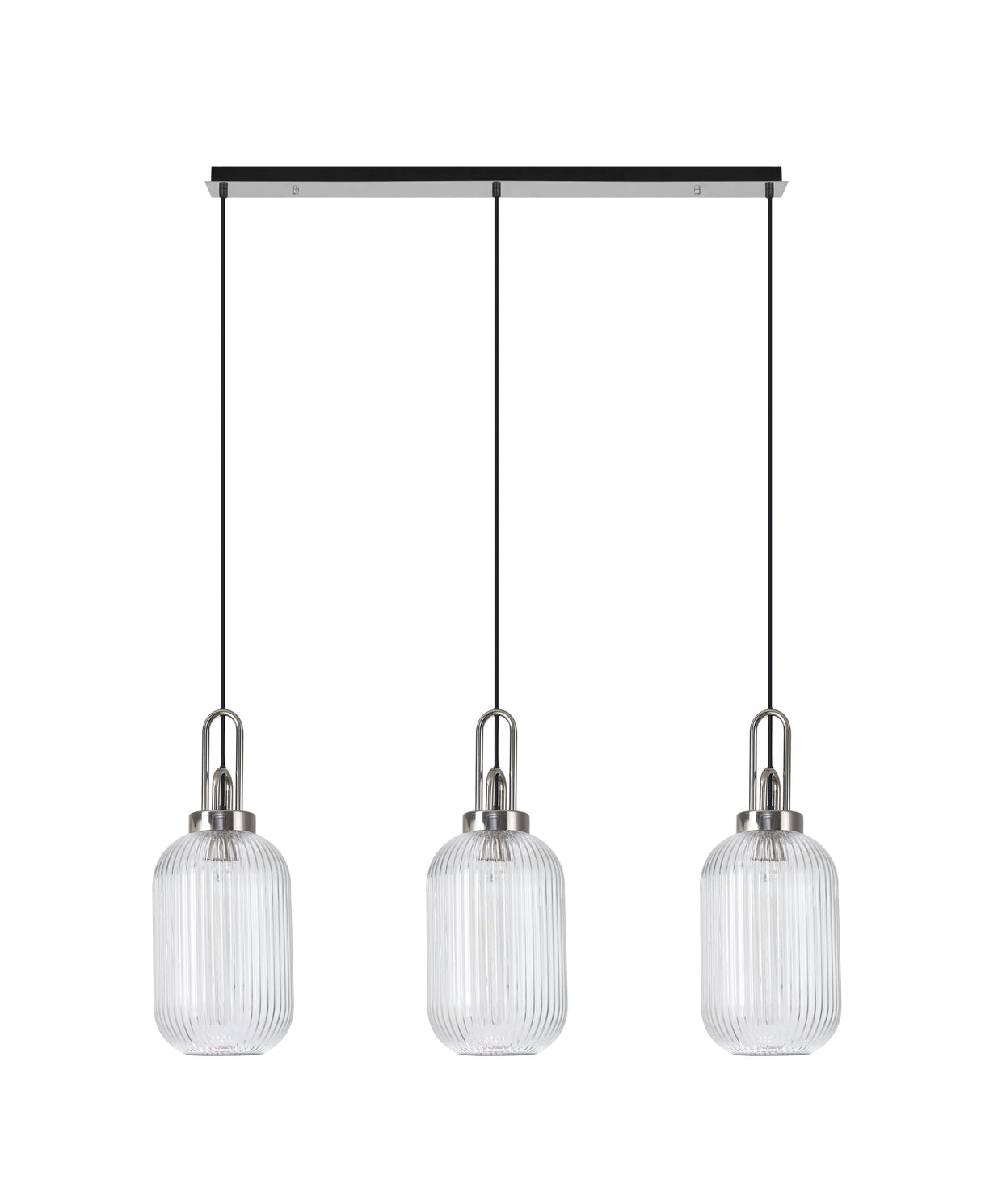 ACH8850 Achernar 3 Light Ceiling Pendant Polished Nickel/Clear