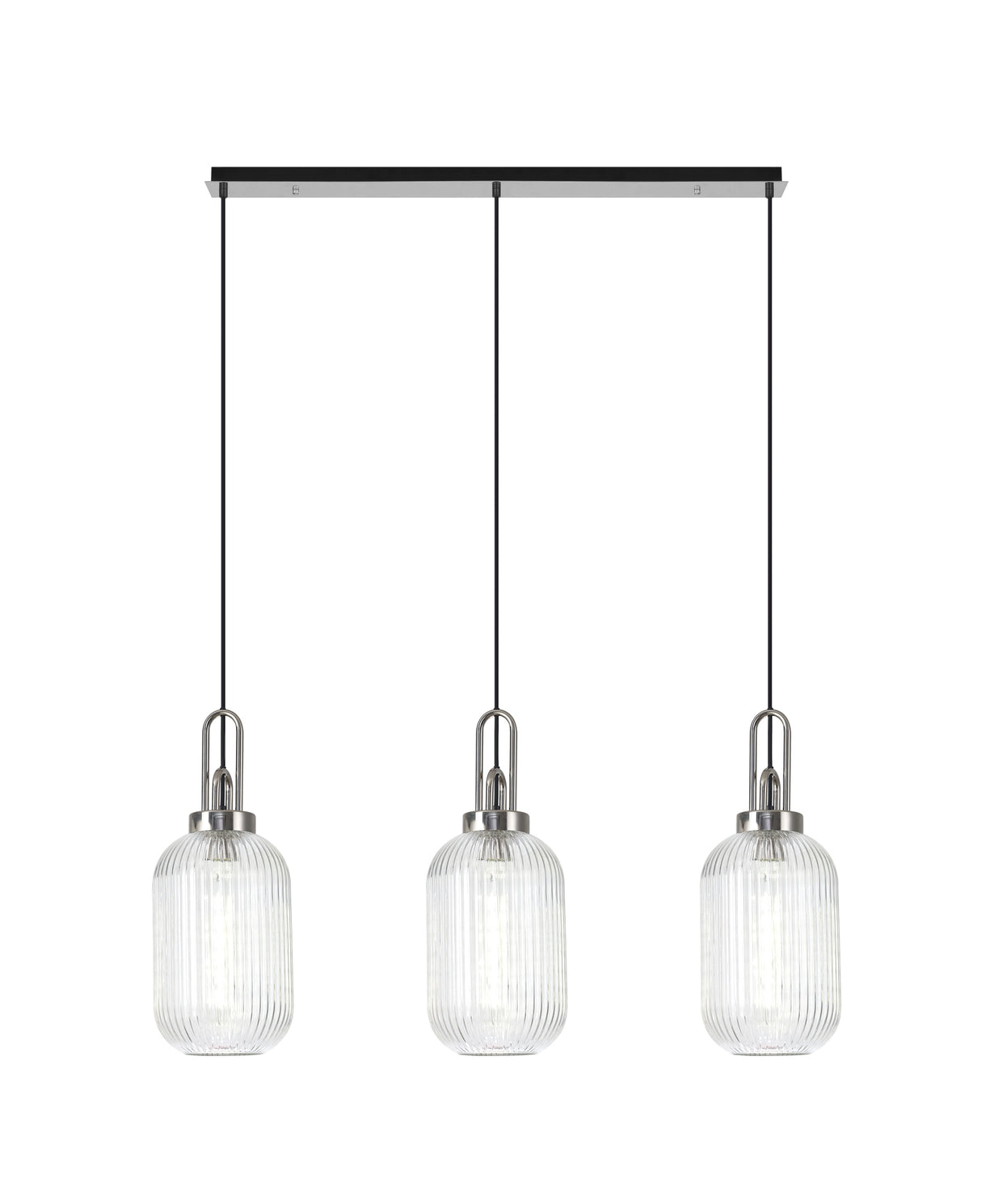 ACH8850 Achernar 3 Light Ceiling Pendant Polished Nickel/Clear