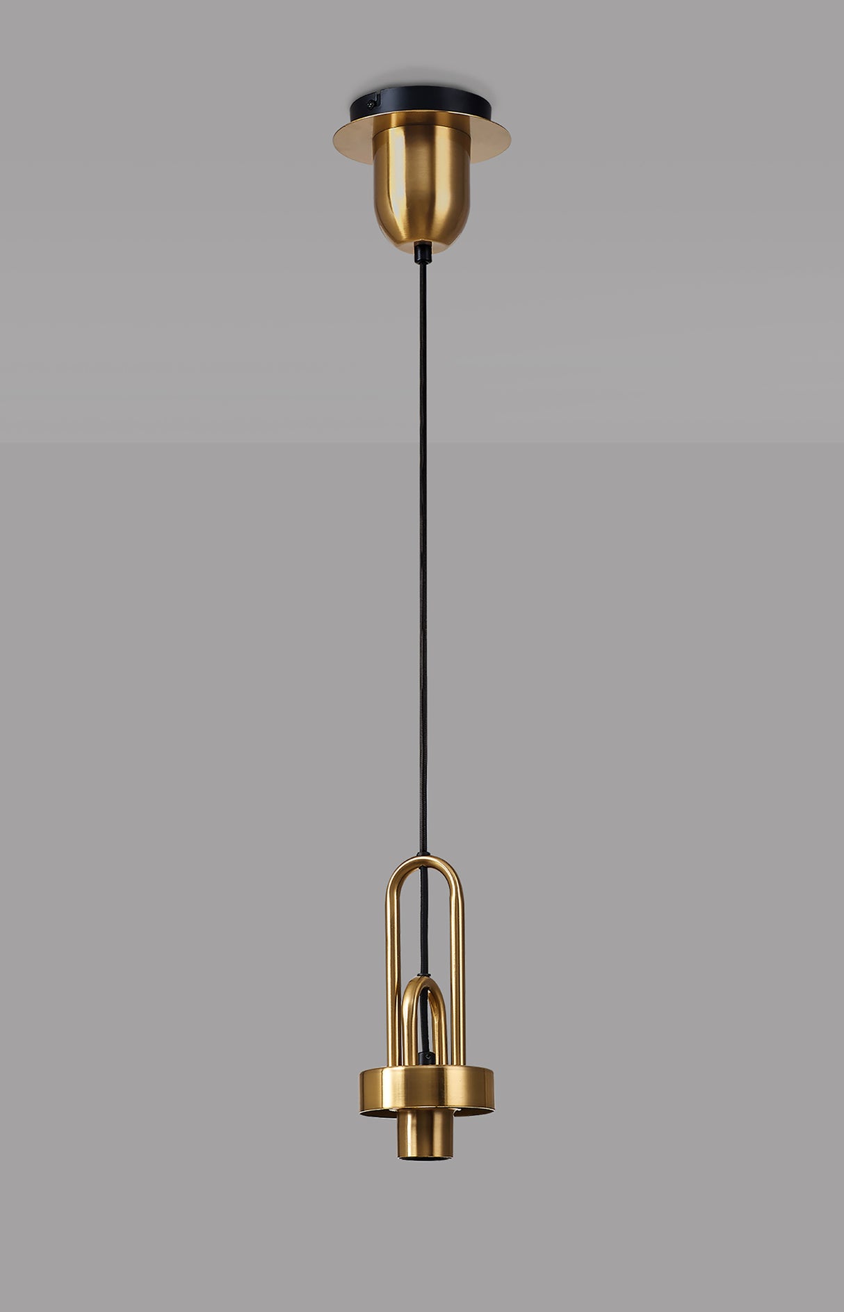 ACH8877 Achernar Suspension 1 Light Pendant in a Brass Gold/Matt Black Finish