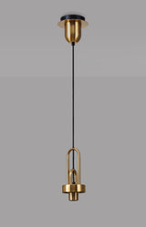 ACH8877 Achernar Suspension 1 Light Pendant in a Brass Gold/Matt Black Finish