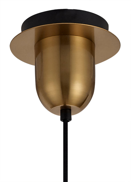 ACH8877 Achernar Suspension 1 Light Pendant in a Brass Gold/Matt Black Finish