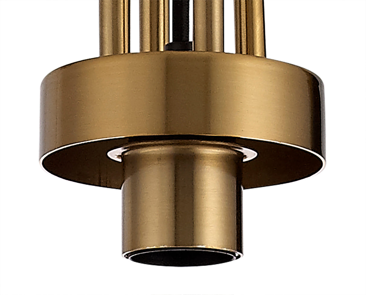 ACH8877 Achernar Suspension 1 Light Pendant in a Brass Gold/Matt Black Finish