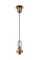 ACH8877 Achernar Suspension 1 Light Pendant in a Brass Gold/Matt Black Finish