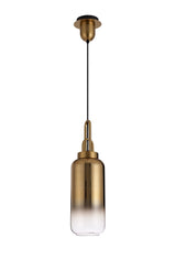 ACH8877 Achernar Suspension 1 Light Pendant in a Brass Gold/Matt Black Finish