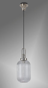 ACH9150 Achernar 1 Light Ceiling Pendant Polished Nickel/Clear