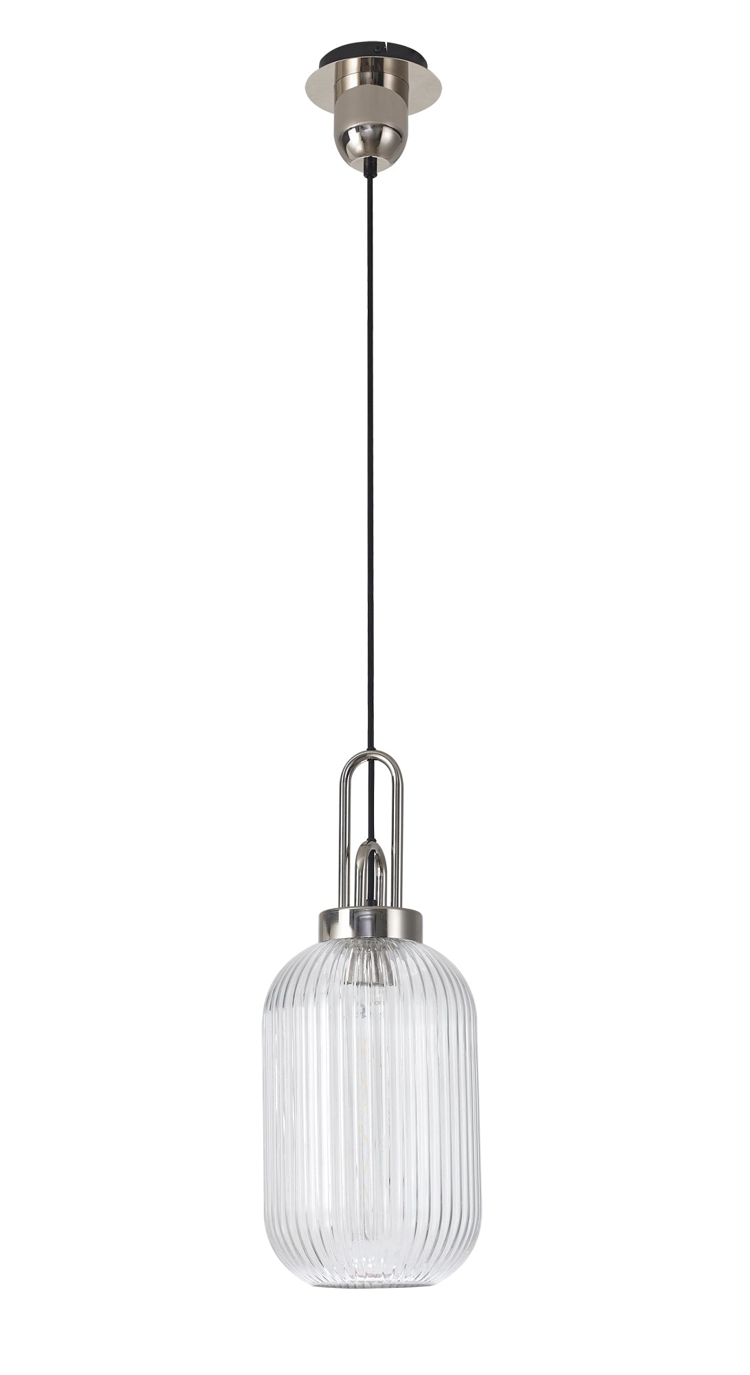 ACH9150 Achernar 1 Light Ceiling Pendant Polished Nickel/Clear