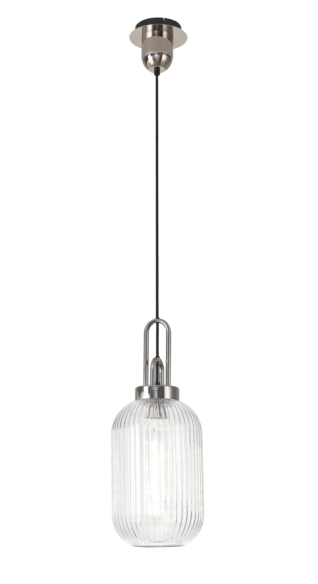 ACH9150 Achernar 1 Light Ceiling Pendant Polished Nickel/Clear