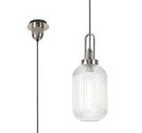 ACH9150 Achernar 1 Light Ceiling Pendant Polished Nickel/Clear