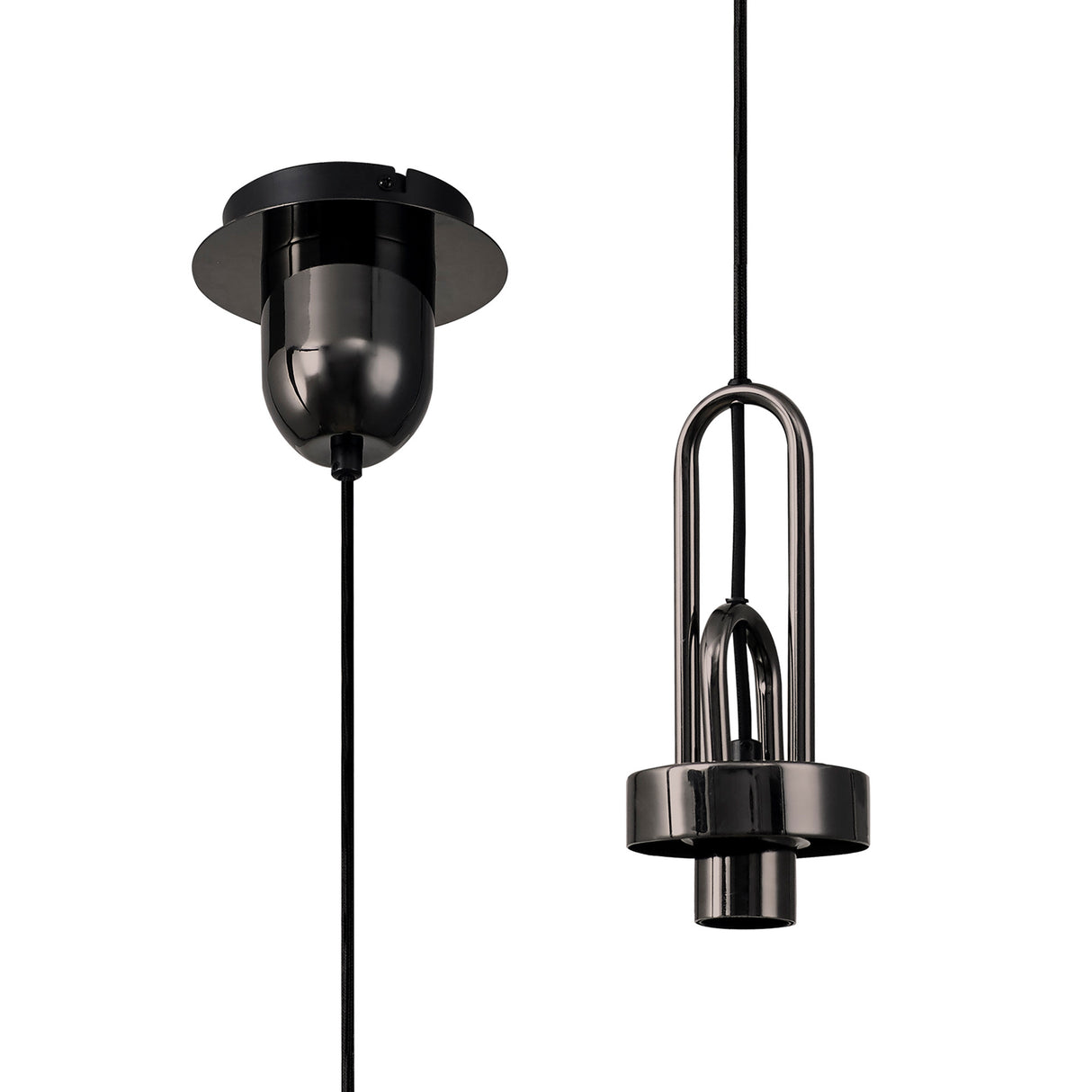 ACH9877 Achernar Suspension Kit 1 Light in a Black Chrome/Matt Black Finish