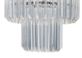 ADH0328 Adhil Round 19 Light 5 Tier Ceiling Pendant Brass/Clear