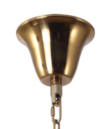 ADH0328 Adhil Round 19 Light 5 Tier Ceiling Pendant Brass/Clear