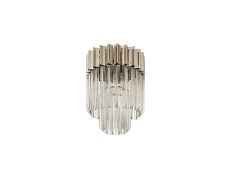 ADH0428 Adhil Round 3 Light Ceiling Light Polished Nickel/Clear