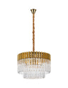 ADH0537 Adhil Round 8 Light Ceiling Pendant Brass/Clear