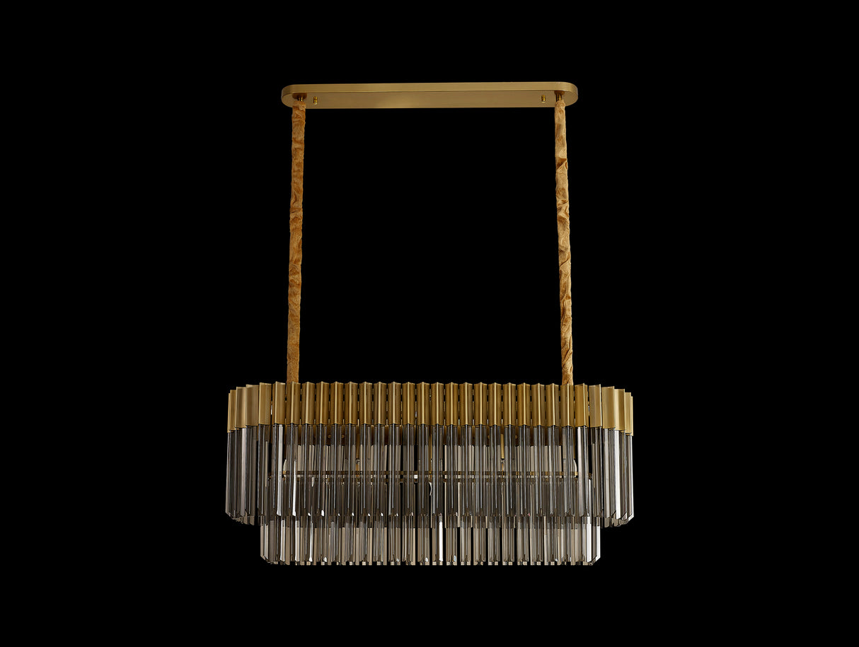 ADH0598 Adhil 5 Light Ceiling Pendant Brass/Smoked