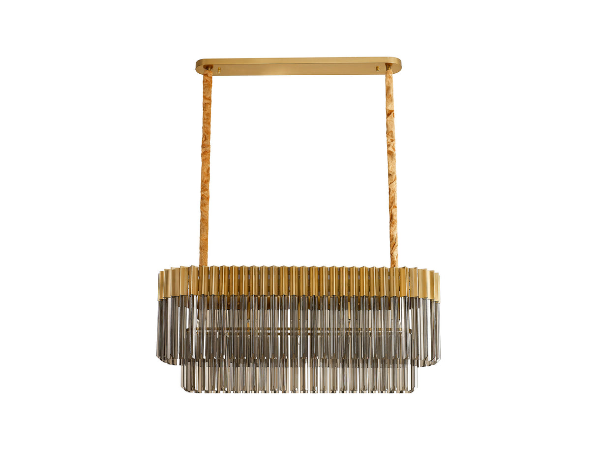 ADH0598 Adhil 5 Light Ceiling Pendant Brass/Smoked