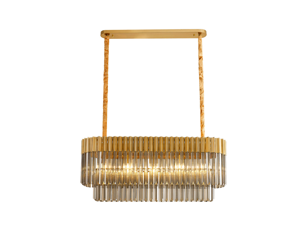 ADH0598 Adhil 5 Light Ceiling Pendant Brass/Smoked