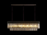 ADH0698 Adhil 7 Light Ceiling Pendant Matt Black/Smoked