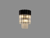 ADH1009 Adhil 3 Light Wall Light Matt Black/Clear