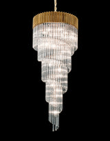 ADH1328 Adhil Round 23 Light 5 Tier 57kg Ceiling Pendant Brass/Clear