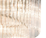 ADH1328 Adhil Round 23 Light 5 Tier 57kg Ceiling Pendant Brass/Clear