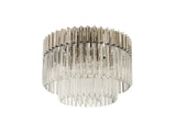 ADH1428 Adhil 7 Light Ceiling Light Polished Nickel/Clear