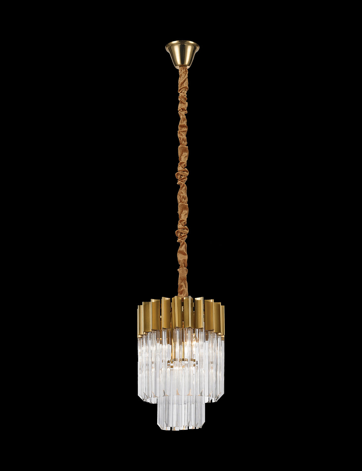 ADH1537 Adhil Round 4 Light Ceiling Pendant Brass/Clear