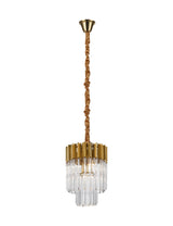 ADH1537 Adhil Round 4 Light Ceiling Pendant Brass/Clear