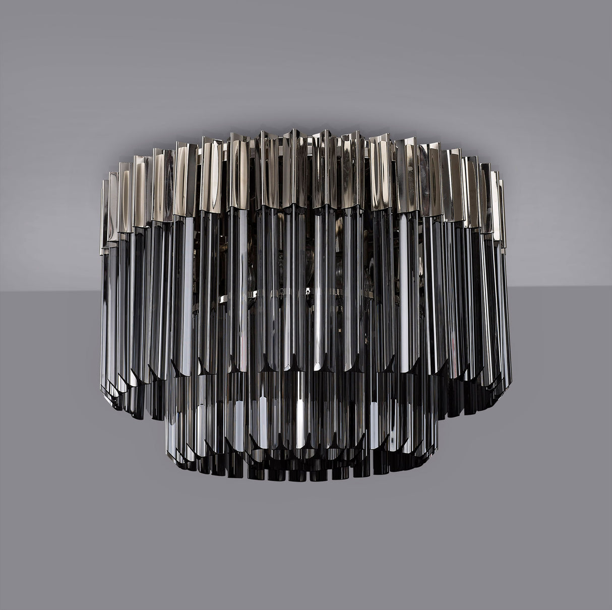 ADH1548 Adhil 7 Light Ceiling Light Polished Nickel/Smoked