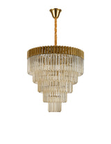 ADH0869BR/CL Adhil 18 Light 5 Tier 42kg Ceiling Pendant Brass/Clear