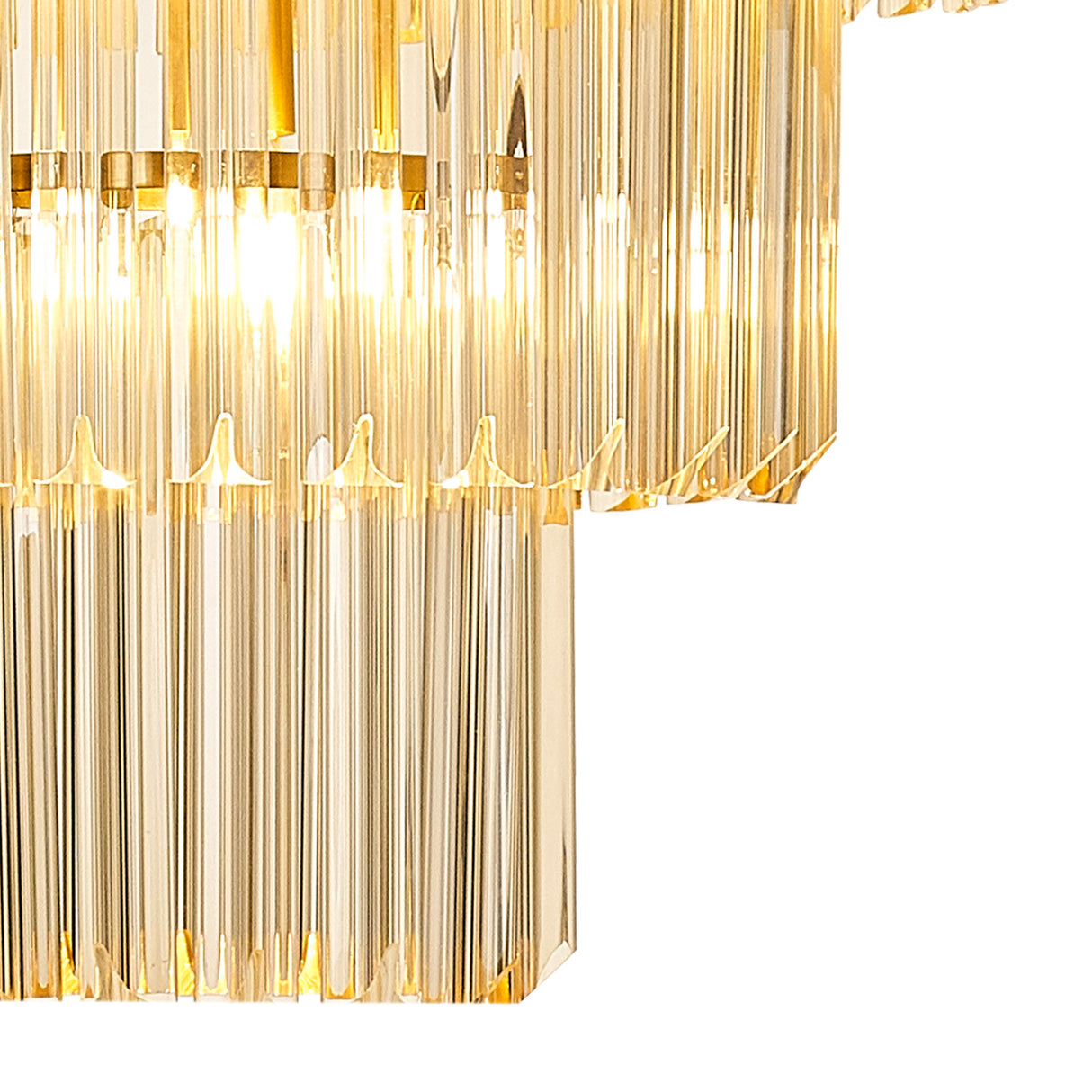 ADH0869BR/CL Adhil 18 Light 5 Tier 42kg Ceiling Pendant Brass/Clear