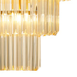 ADH0869BR/CL Adhil 18 Light 5 Tier 42kg Ceiling Pendant Brass/Clear