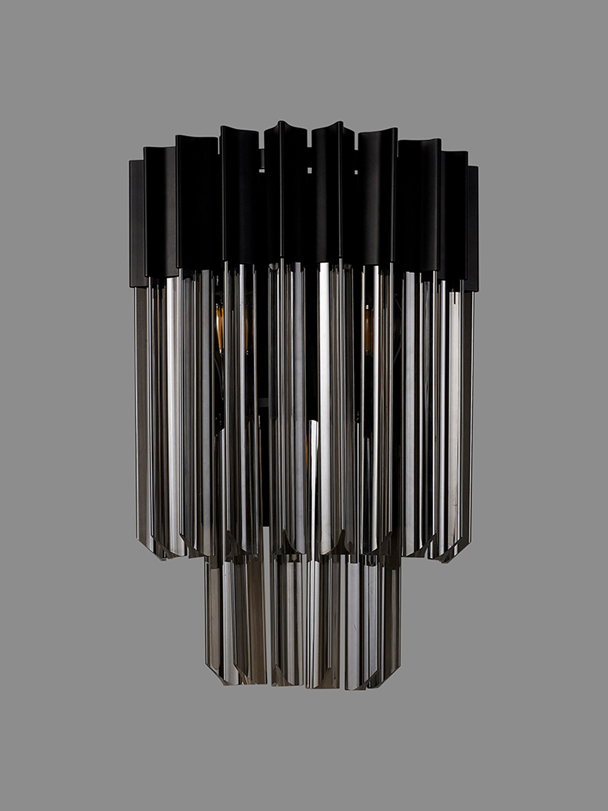 ADH2009 Adhil 3 Light Wall Light Matt Black/Smoked