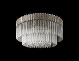 ADH2428 Adhil 12 Light Ceiling Light Polished Nickel/Clear