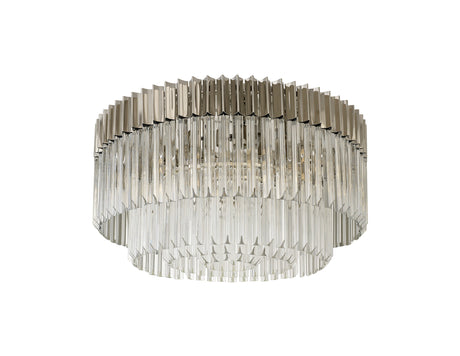 ADH2428 Adhil 12 Light Ceiling Light Polished Nickel/Clear