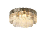 ADH2428 Adhil 12 Light Ceiling Light Polished Nickel/Clear