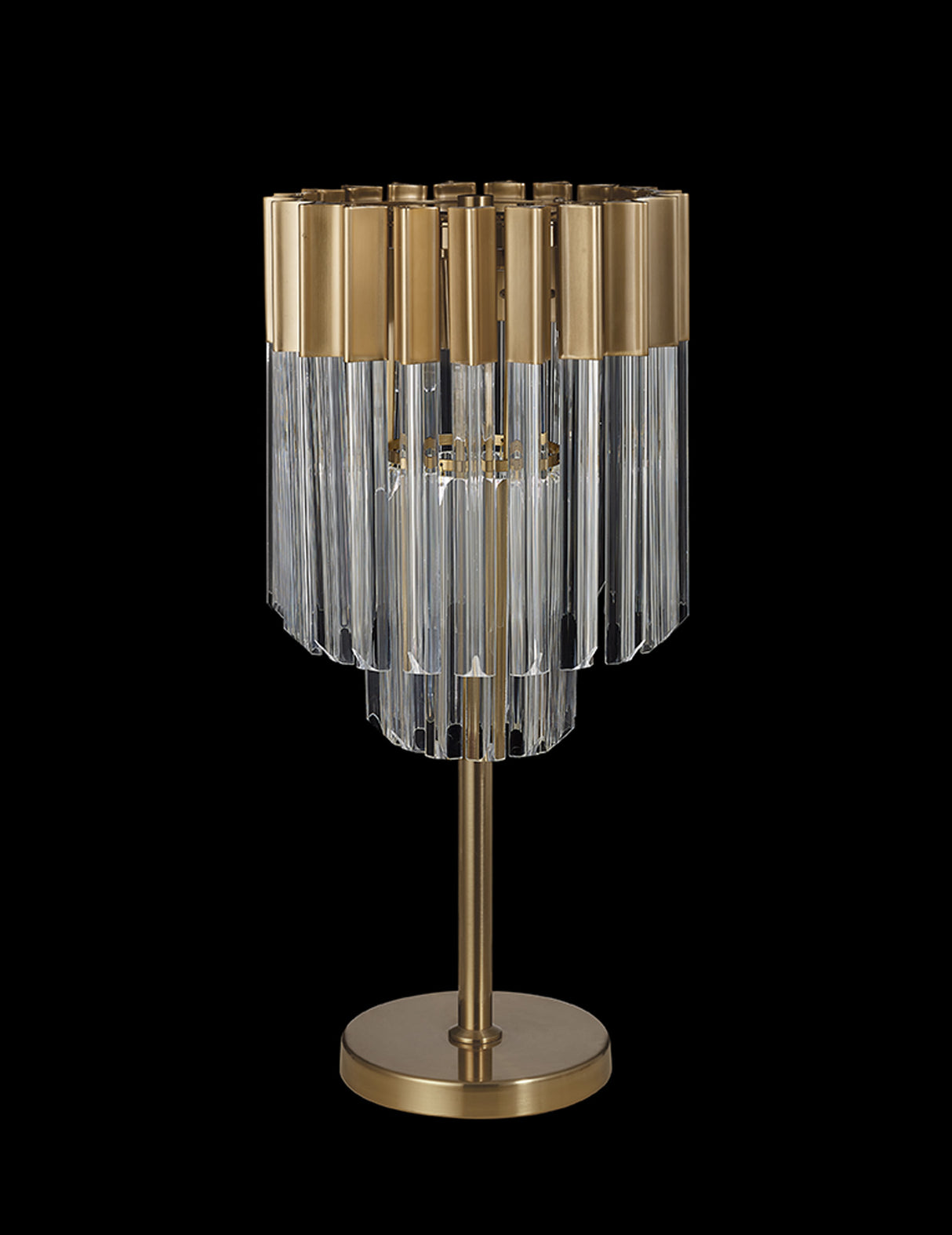 ADH2537 Adhil 3 Light Table Lamp Brass/Clear