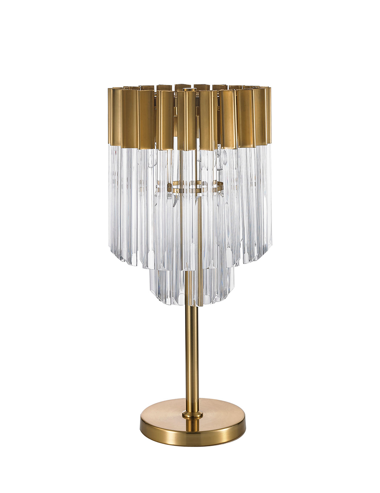 ADH2537 Adhil 3 Light Table Lamp Brass/Clear