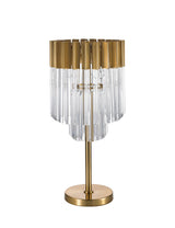 ADH2537 Adhil 3 Light Table Lamp Brass/Clear