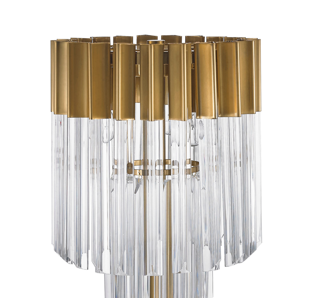 ADH2537 Adhil 3 Light Table Lamp Brass/Clear