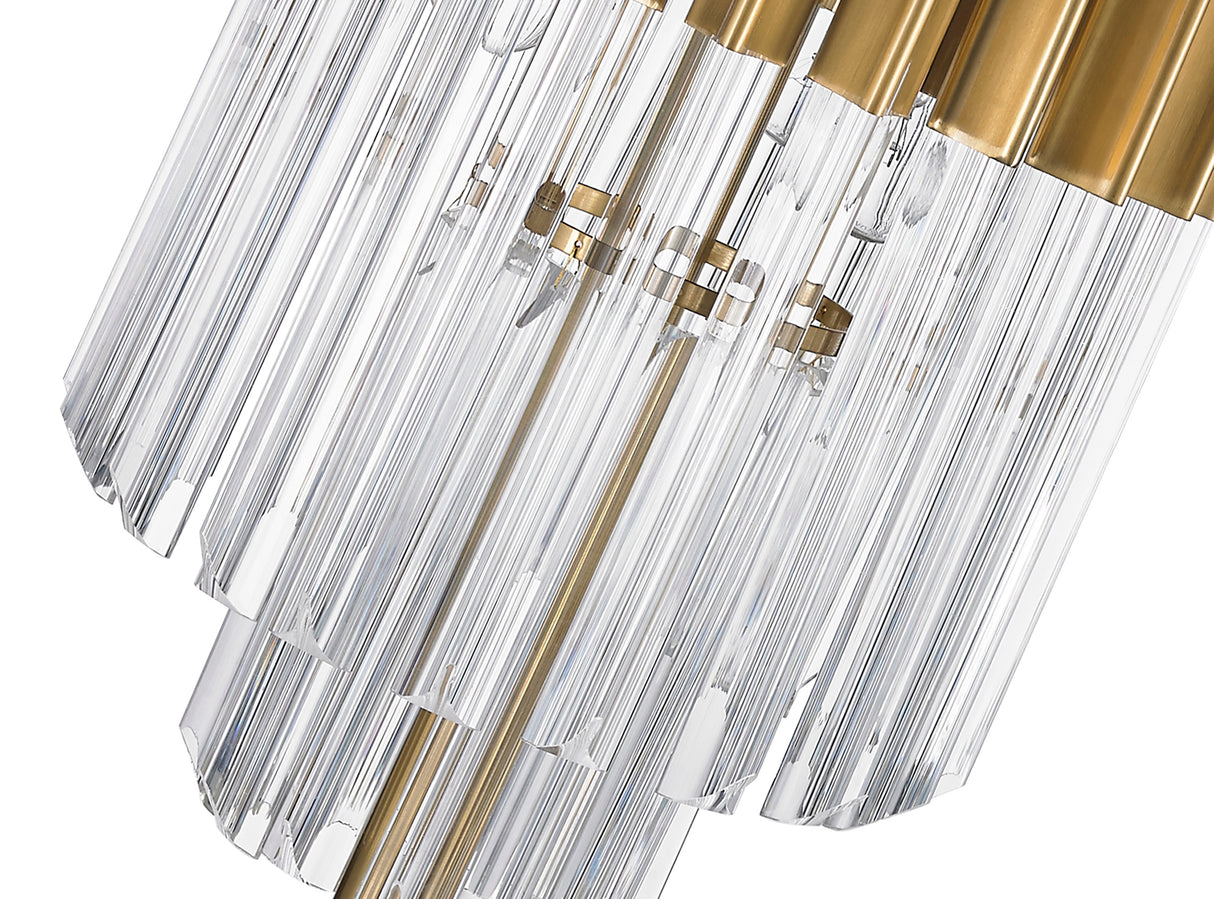 ADH2537 Adhil 3 Light Table Lamp Brass/Clear