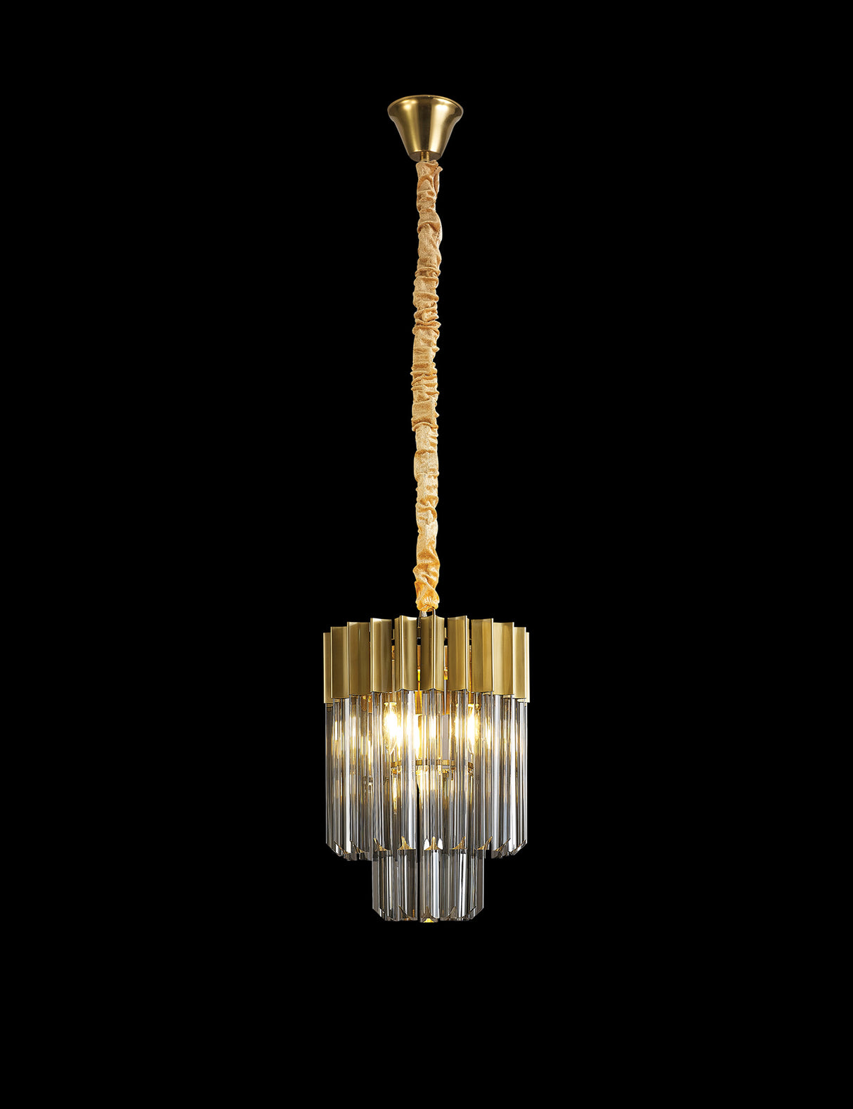 ADH2698 Adhil Round 4 Light Ceiling Pendant Brass/Smoked