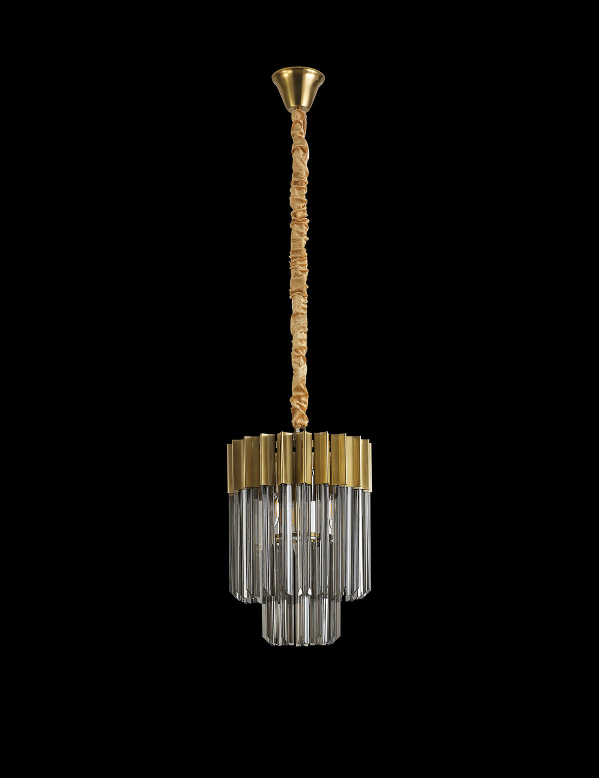 ADH2698 Adhil Round 4 Light Ceiling Pendant Brass/Smoked