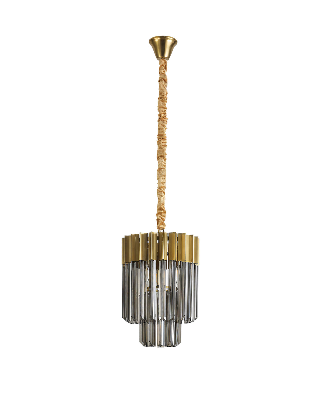 ADH2698 Adhil Round 4 Light Ceiling Pendant Brass/Smoked