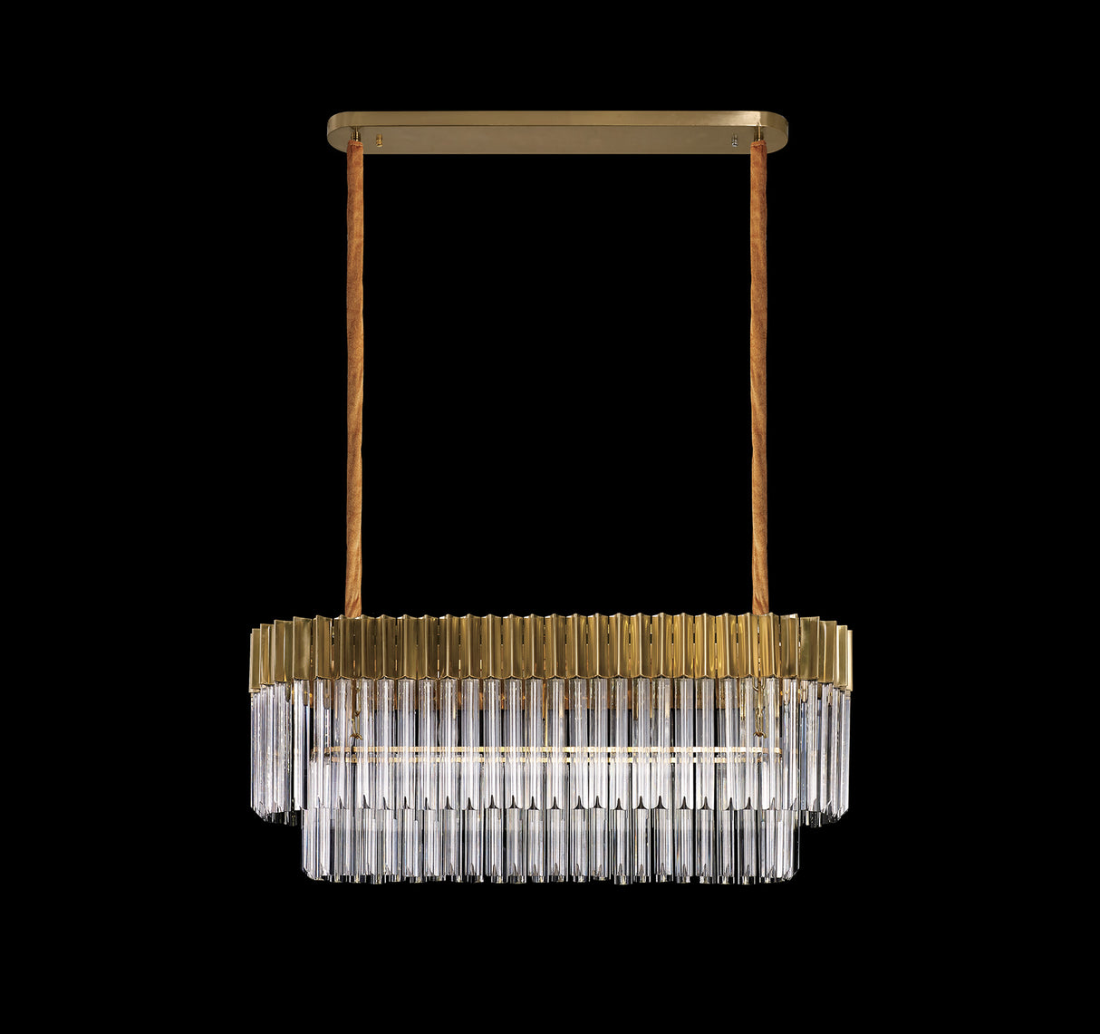 ADH3328 Adhil 5 Light Ceiling Pendant Brass/Clear