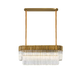 ADH3328 Adhil 5 Light Ceiling Pendant Brass/Clear