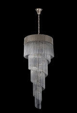 ADH3428 Adhil 23 Light 5 Tier 57kg Ceiling Pendant Polished Nickel/Clear